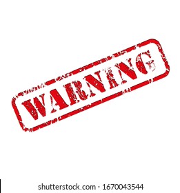 warning sign on white background