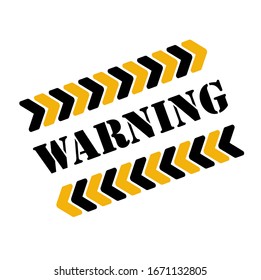 warning sign on white background