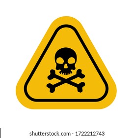 warning sign on white background