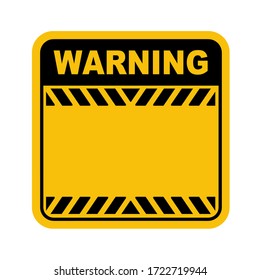 warning sign on white background