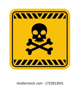 warning sign on white background