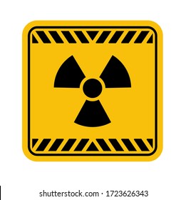warning sign on white background