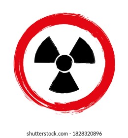 warning sign on white background