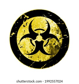 warning sign on white background