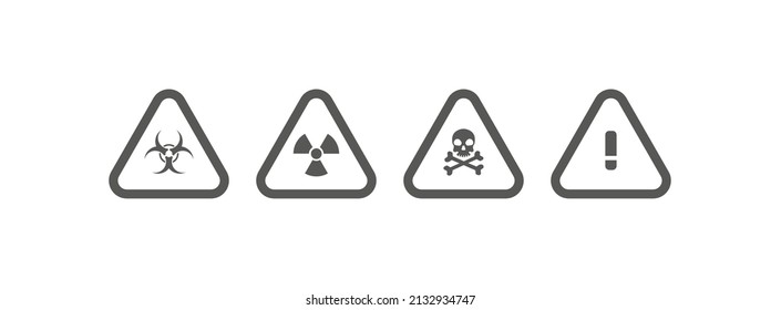 warning sign on white background