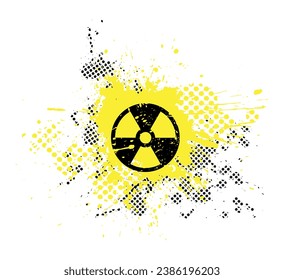 warning sign on white background