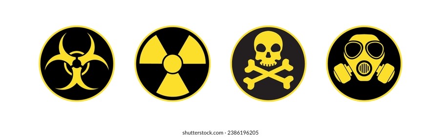 warning sign on white background