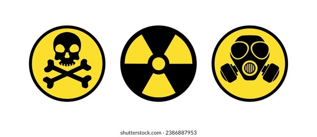 warning sign on white background