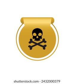 warning sign on white background