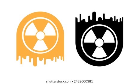 warning sign on white background