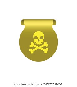 warning sign on white background
