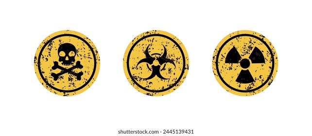warning sign on white background