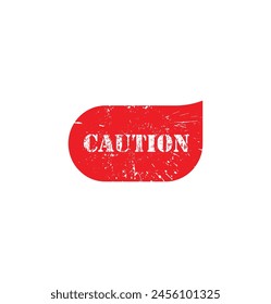 warning sign on white background