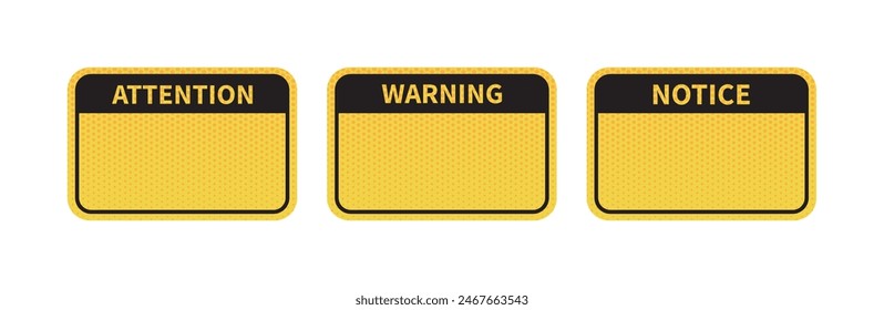 warning sign on white background