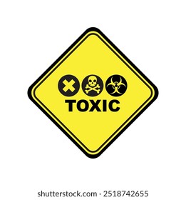 warning sign on white background