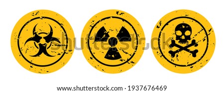 warning sign on white background