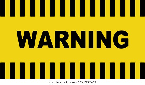 warning sign on yellow background