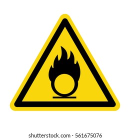 Warning sign oxidize, Illustration