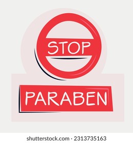 Warning sign (Paraben), vector illustration.