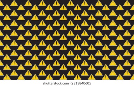 warning sign patterns for wallpaper wrapping, pattern filling, web background, texture. Vector Illustration.