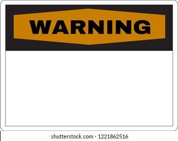 warning sign printed, vector illustration.