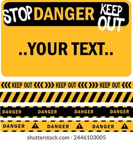 Warning sign prohibiting entry into danger zone.