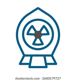 Warning sign for radioactive hazard or radiation