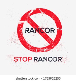 Warning sign (rancor), vector illustration.	