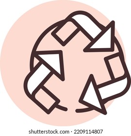 Warning sign recycle, illustration, vector on white background.