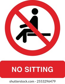 Warnschild mit roten Piktogrammen 
