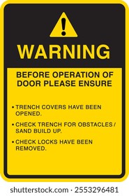 Warning Sign with red colour Pictograms 