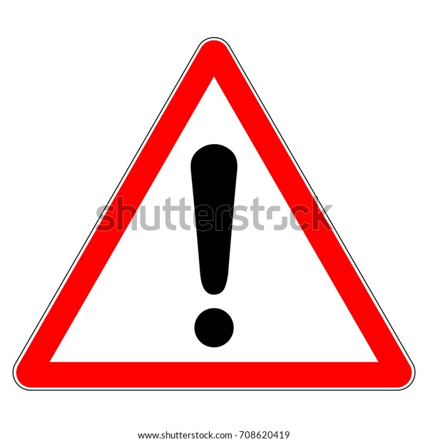 警告記号 感嘆符と赤い三角形の記号 ベクターイラスト のベクター画像素材 ロイヤリティフリー