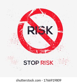 Warning sign (risk), vector illustration.