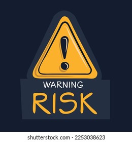 Warning sign (Risk), vector illustration.