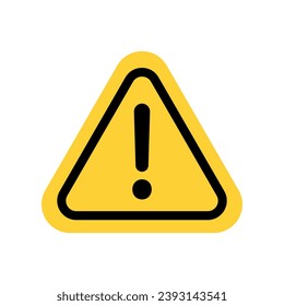 Warning sign. Road sign on white background