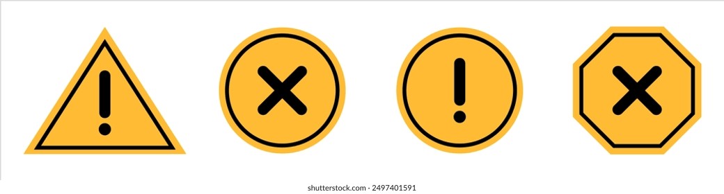 Warning sign. Road sign on white background
