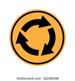 Warning Sign round about