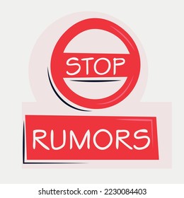 Warning sign (Rumors), vector illustration.