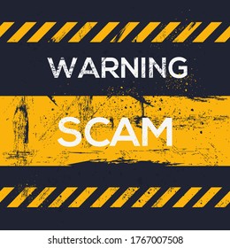 Warning sign (scam), vector illustration.