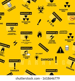 warning sign, seamless and wallpaper