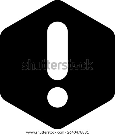 Warning Sign Semi Solid Icon Design