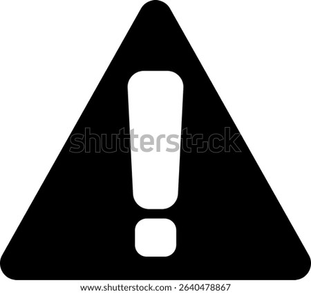 Warning Sign Semi Solid Icon Design