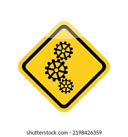 Warning sign, settings, background banner for websites. Vector illustration
