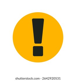warning sign simple flat icon illustration