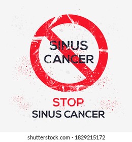 Warning sign (Sinus cancer), vector illustration.
