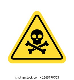 warning sign with skull symbol