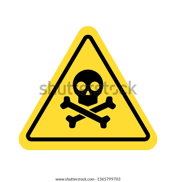 Warning Sign Skull Symbol Stock Vector (Royalty Free) 1365799703 ...