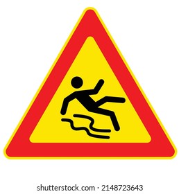 Warning Sign slippery vector Caution Symbol or sign