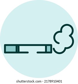 Warning sign smoking area, illustration, vector on a white background.
