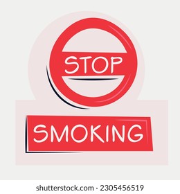 Warning sign (Smoking), vector illustration.